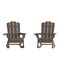 Flash Furniture Newport Adirondack Rocking Chair w/Cup Holder, Weather Resistant HDPE, Brown, 2PK 2-LE-HMP-1044-31-BR-GG - alternate 9